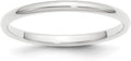 Solid Platinum Classic Band | 2mm