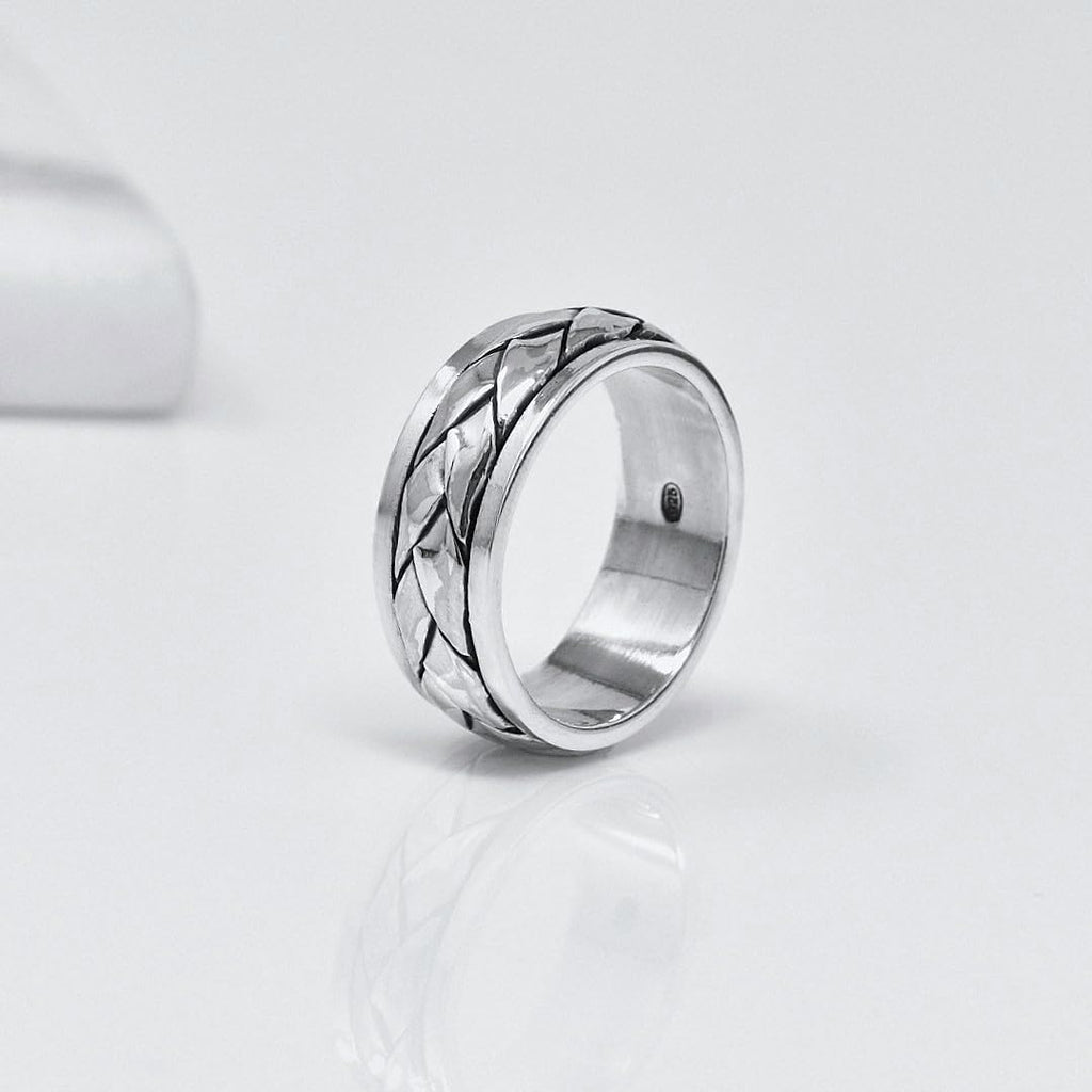 Sterling Silver Spinner Band | 9mm