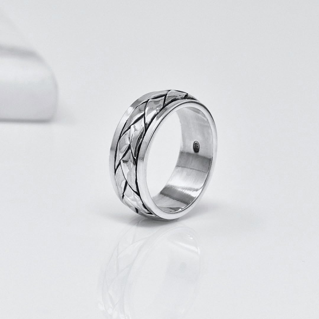 Sterling Silver Spinner Band | 9mm