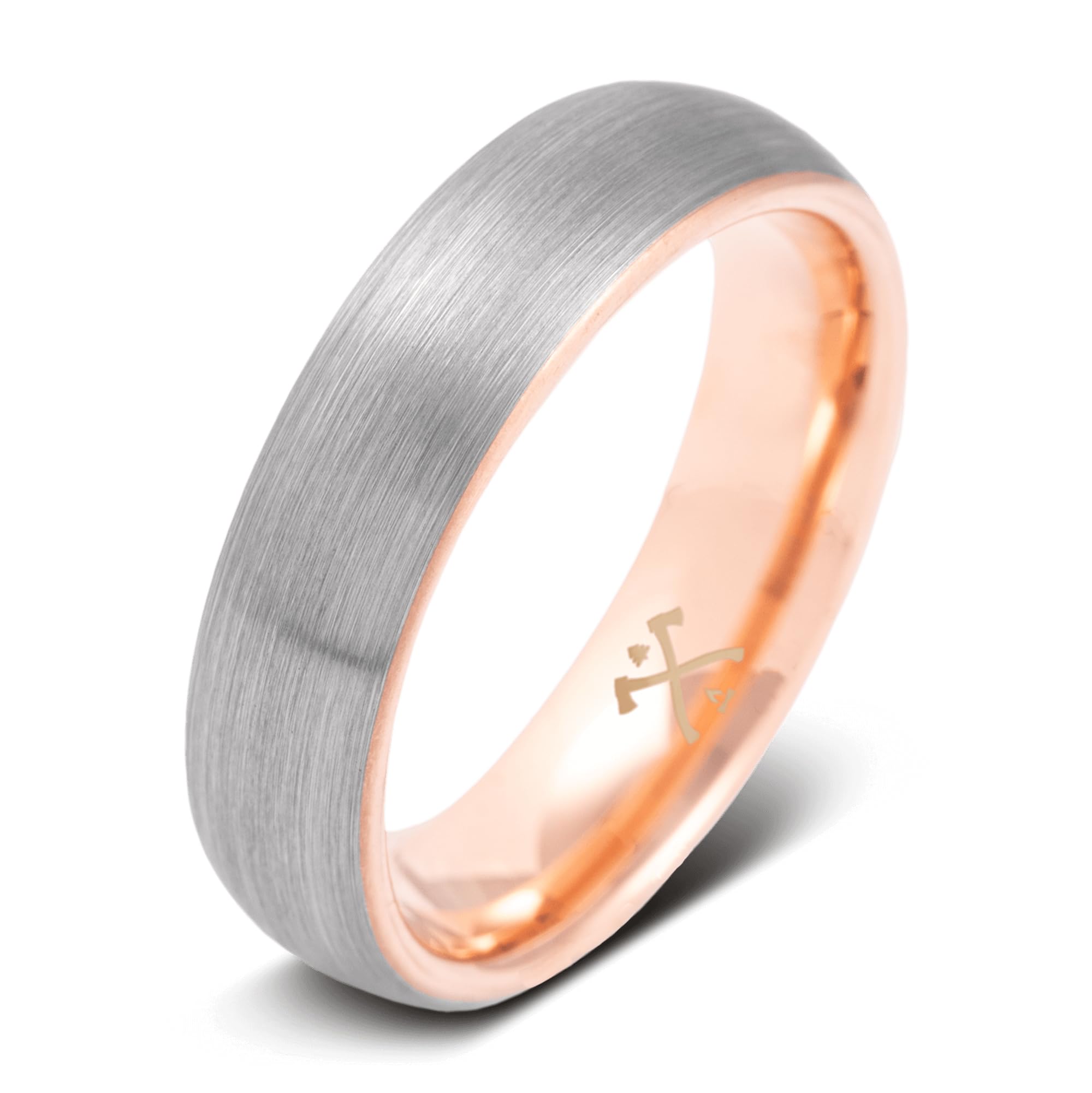 Manly Bands: Men's Rose Gold Wedding Bands and Rings - Made With 14K and 18K Rose Gold - Gift for Men - Free Silicone Ring Included