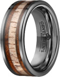 Black Tungsten Band | Deer Antler