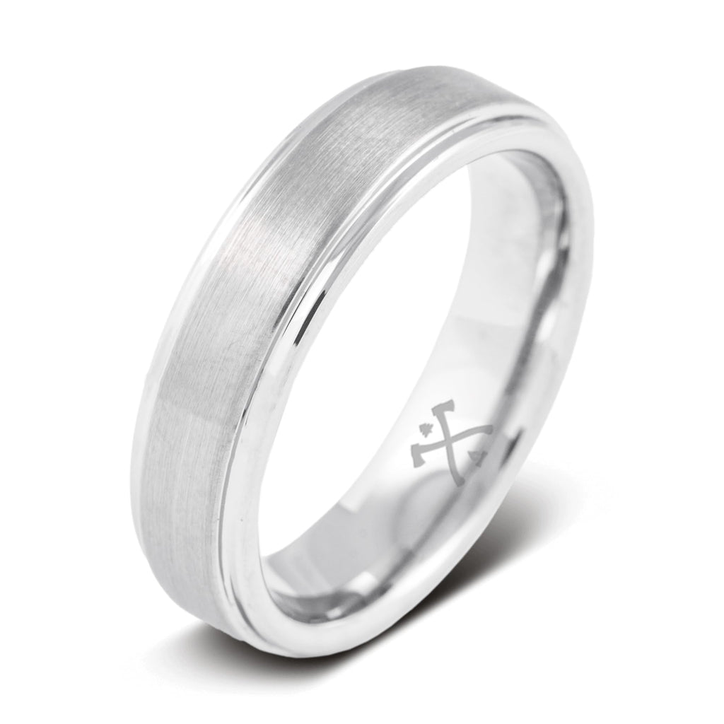 Manly Bands: Mens Wedding Bands and Rings - Unique Polished or Satin Finished Tungsten, Comfort Fit Wedding Band, Stylish Ring for Men, Free Silicone Ring Included