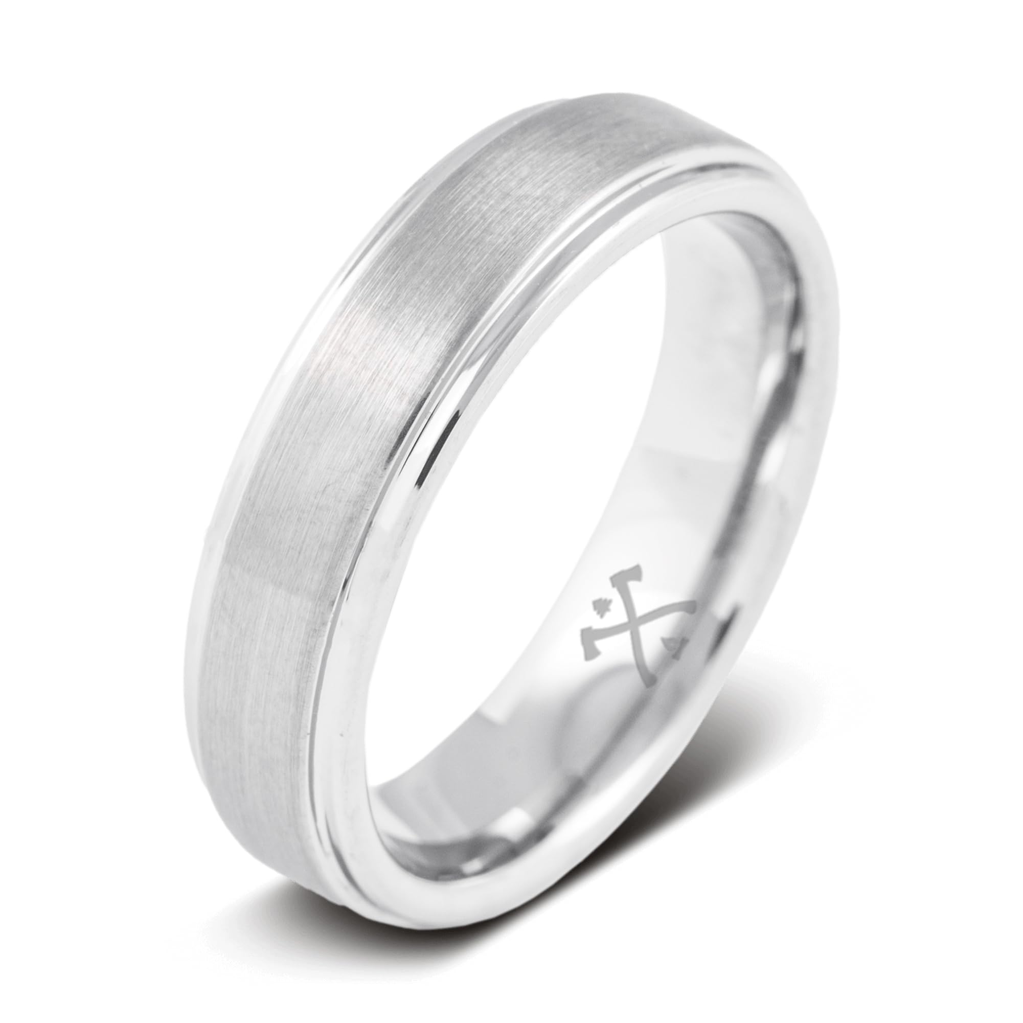 Manly Bands: Mens Wedding Bands and Rings - Unique Polished or Satin Finished Tungsten, Comfort Fit Wedding Band, Stylish Ring for Men, Free Silicone Ring Included