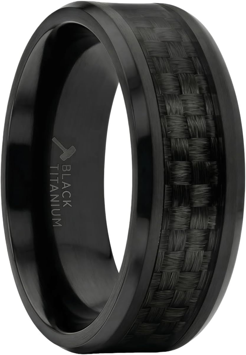 Black Titanium Carbon Fiber Band