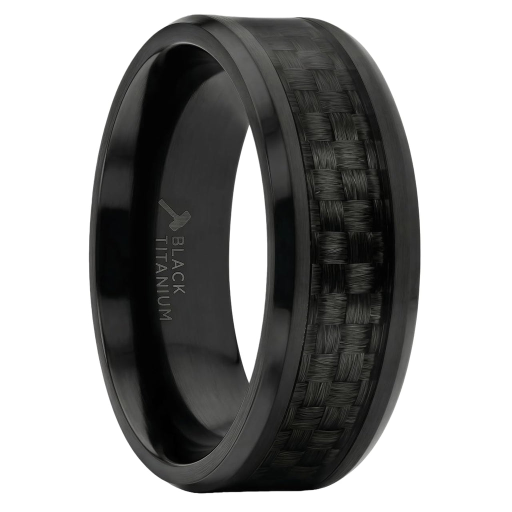 Black Titanium Carbon Fiber Band