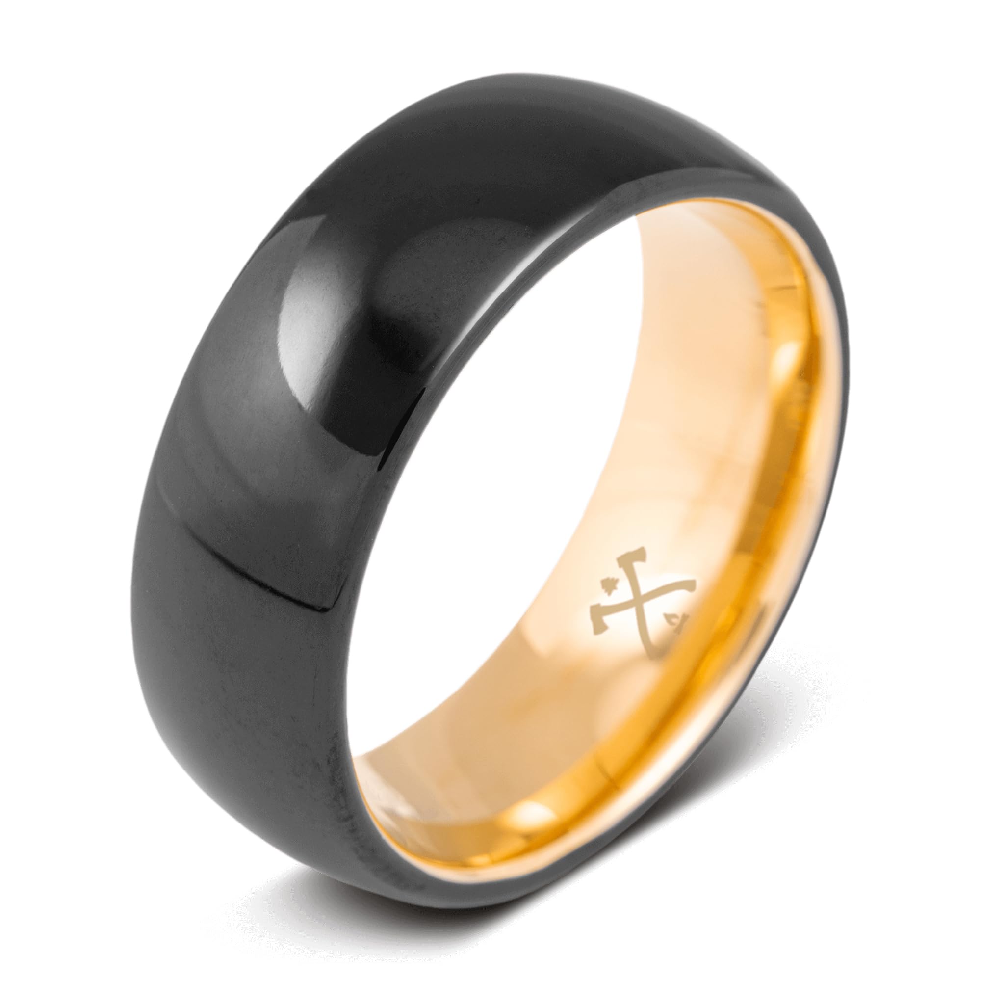 Manly Bands: Mens Black Plated Tungsten and Black Zirconium Wedding Bands and Rings - Comfort Fit and Stylish Black Rings for Men, Free Silicone Ring Included