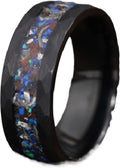 Tungsten Band | Dinosaur Bone & Opal