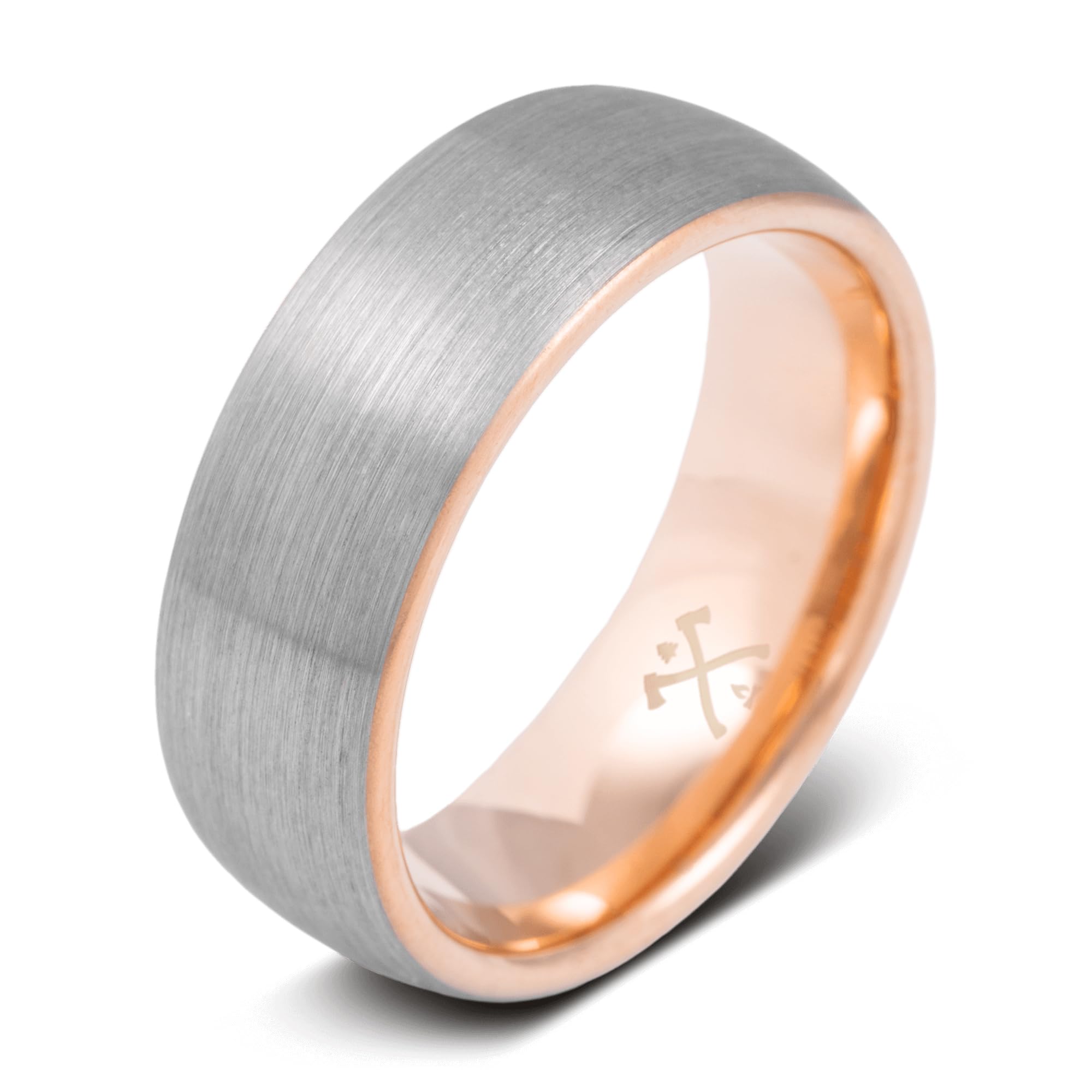 Manly Bands: Men's Rose Gold Wedding Bands and Rings - Made With 14K and 18K Rose Gold - Gift for Men - Free Silicone Ring Included