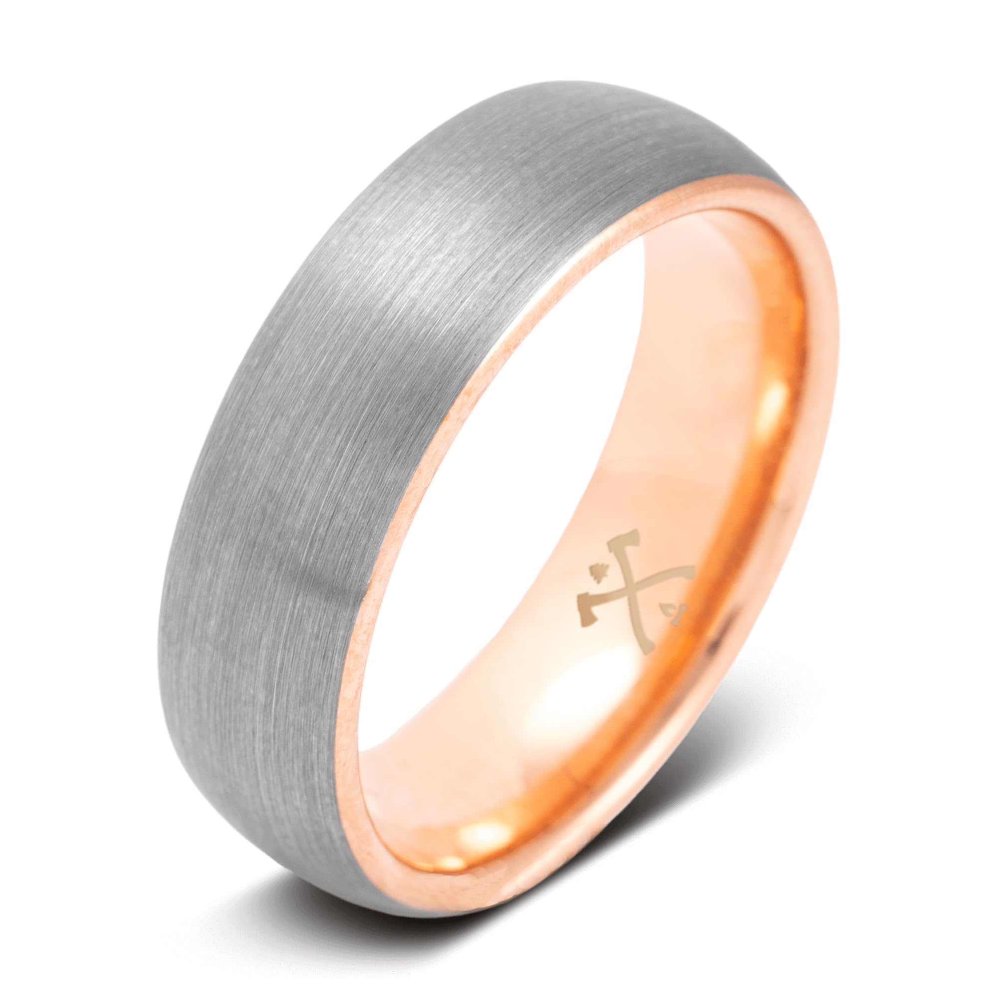 Manly Bands: Men's Rose Gold Wedding Bands and Rings - Made With 14K and 18K Rose Gold - Gift for Men - Free Silicone Ring Included