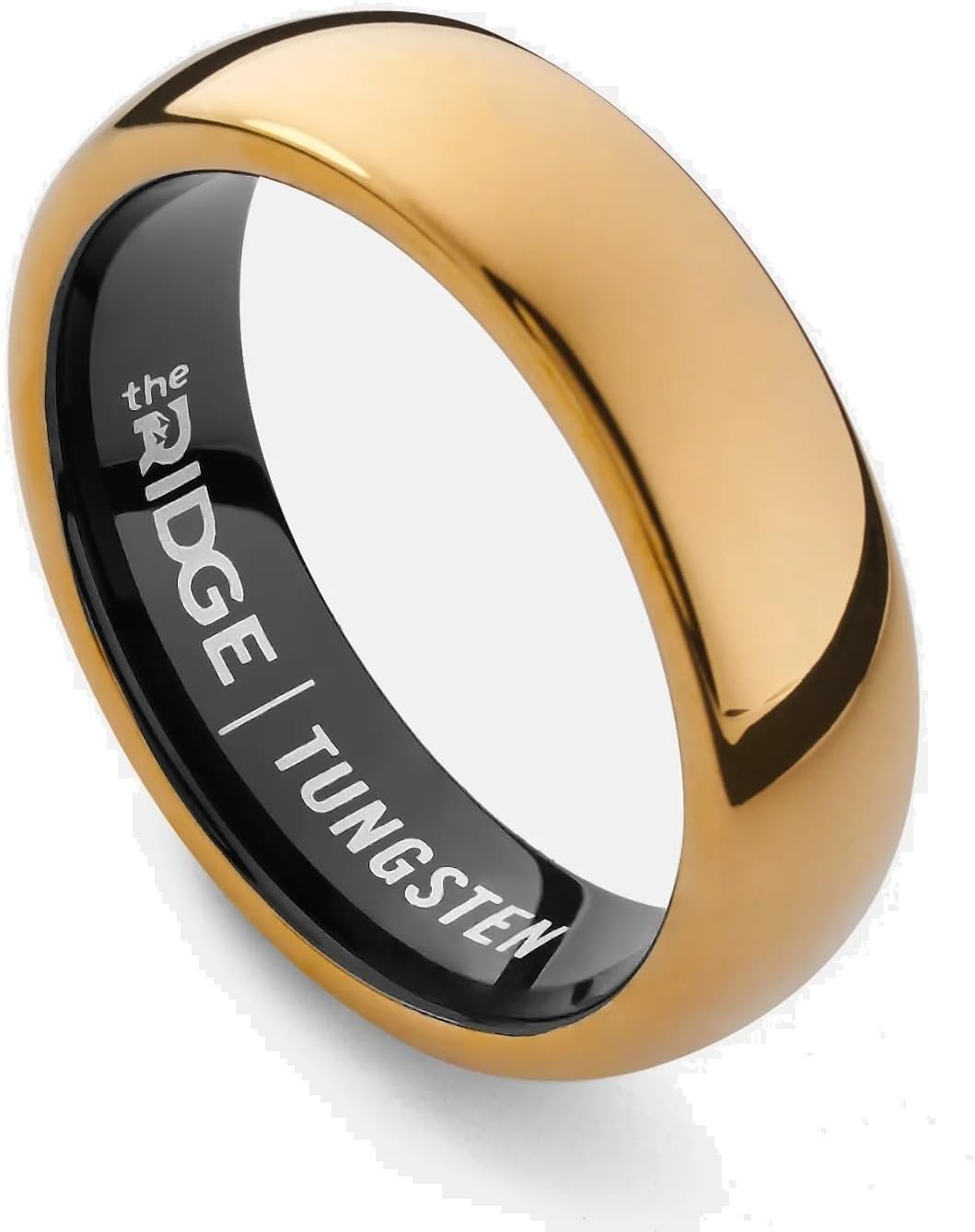 The Ridge Tungsten Rings For Men - Mens Wedding Band - Strong, Durable and Scratch-Resistant Rounded 6mm Ring With Silicone Band