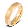 Manly Bands: Mens 14K Yellow Gold Plated Wedding Bands and Rings - Gold Plated Tungsten Comfort Fit and Stylish Rings for Men, Free Silicone Ring Included