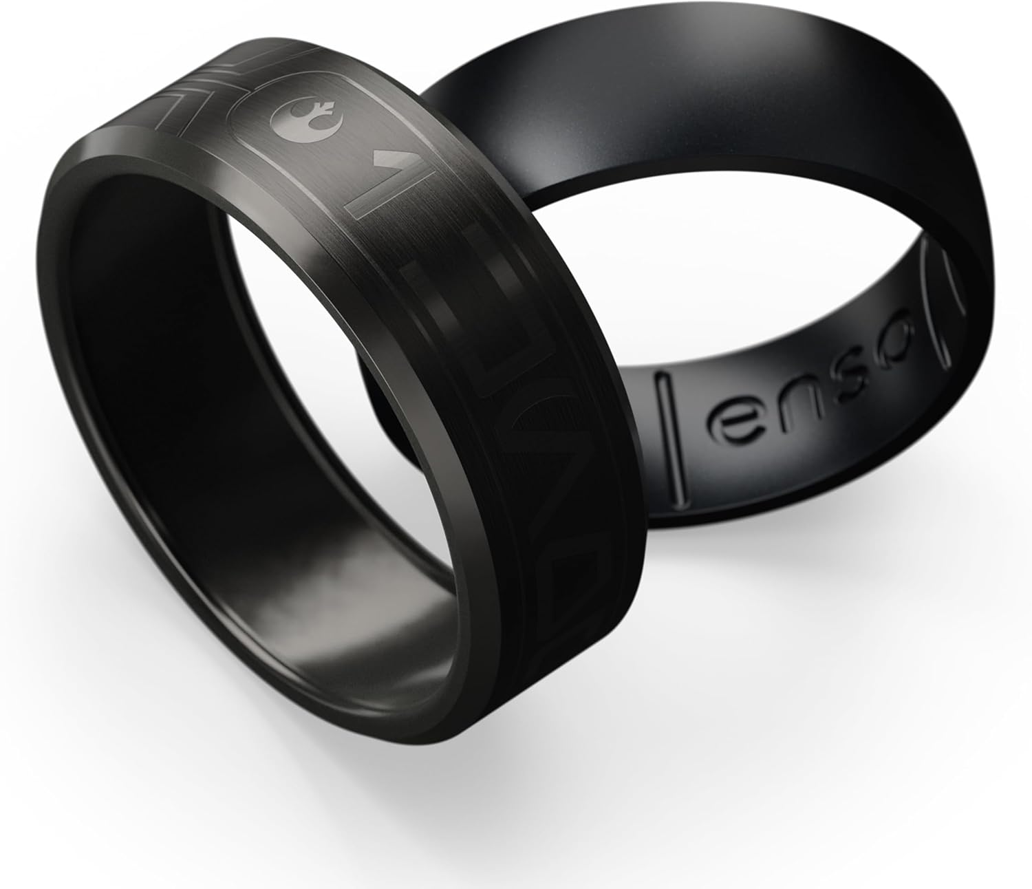 Enso Rings Hybrid Rings - Durable Brushed Outer Metal - Comfortable and Premium Inner Silicone
