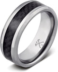 Polished Tungsten Wedding Band | Satin