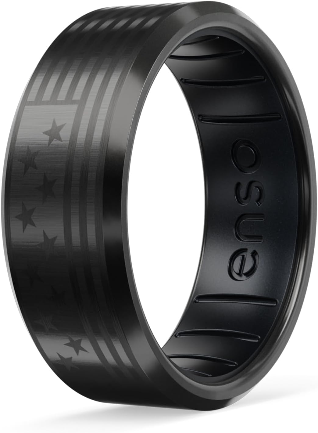 Enso Rings Hybrid Rings - Durable Brushed Outer Metal - Comfortable and Premium Inner Silicone