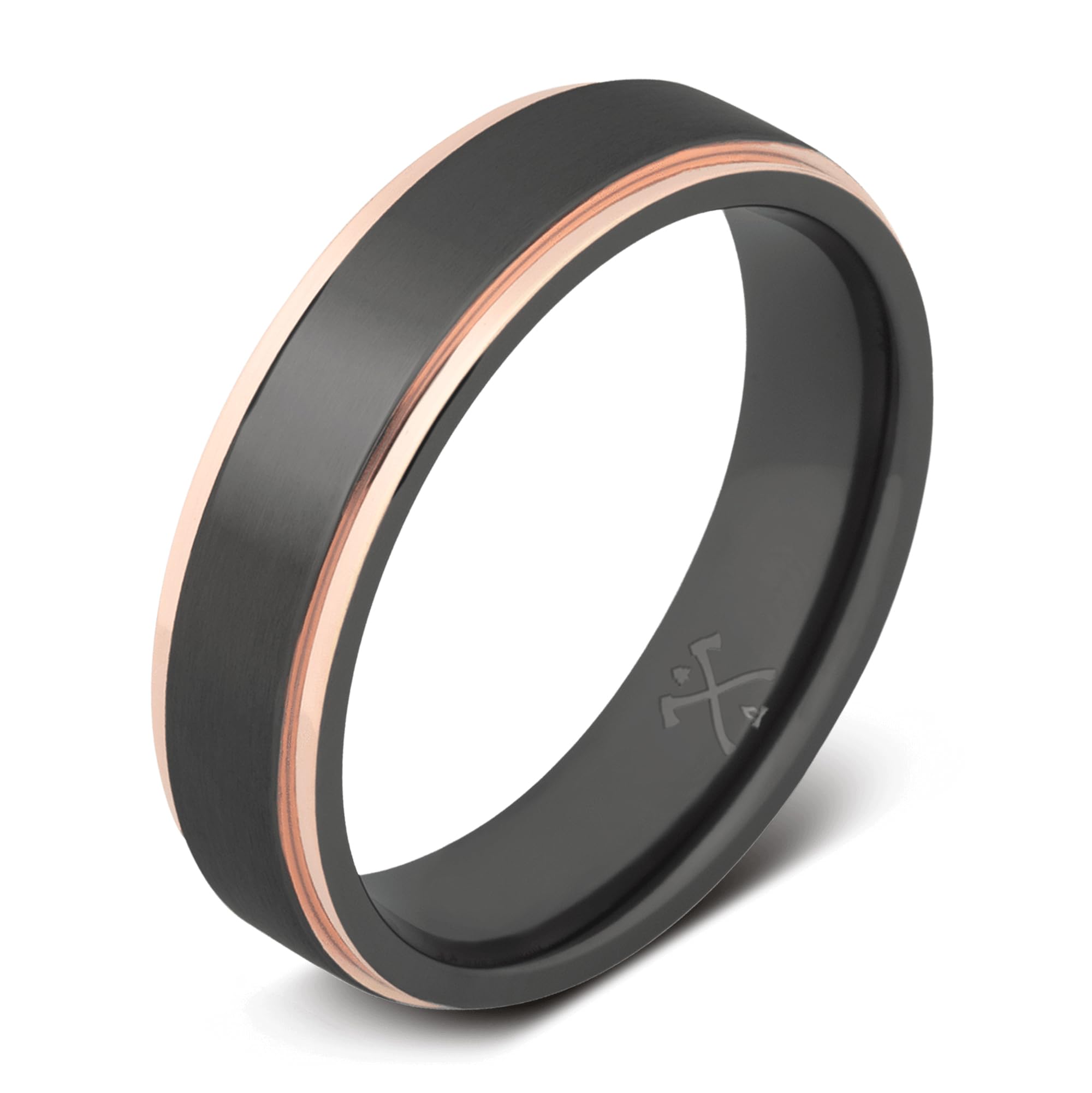 Manly Bands: Men's Rose Gold Wedding Bands and Rings - Made With 14K and 18K Rose Gold - Gift for Men - Free Silicone Ring Included