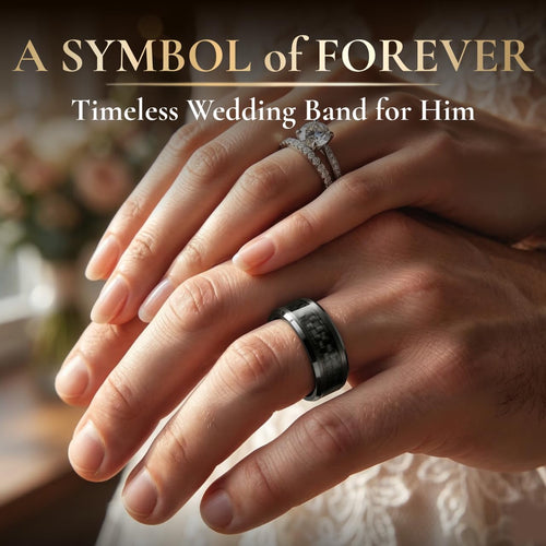 Black Titanium Carbon Fiber Band