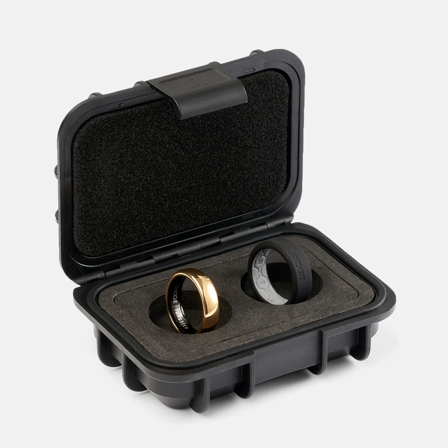 The Ridge Tungsten Rings For Men - Mens Wedding Band - Strong, Durable and Scratch-Resistant Rounded 6mm Ring With Silicone Band