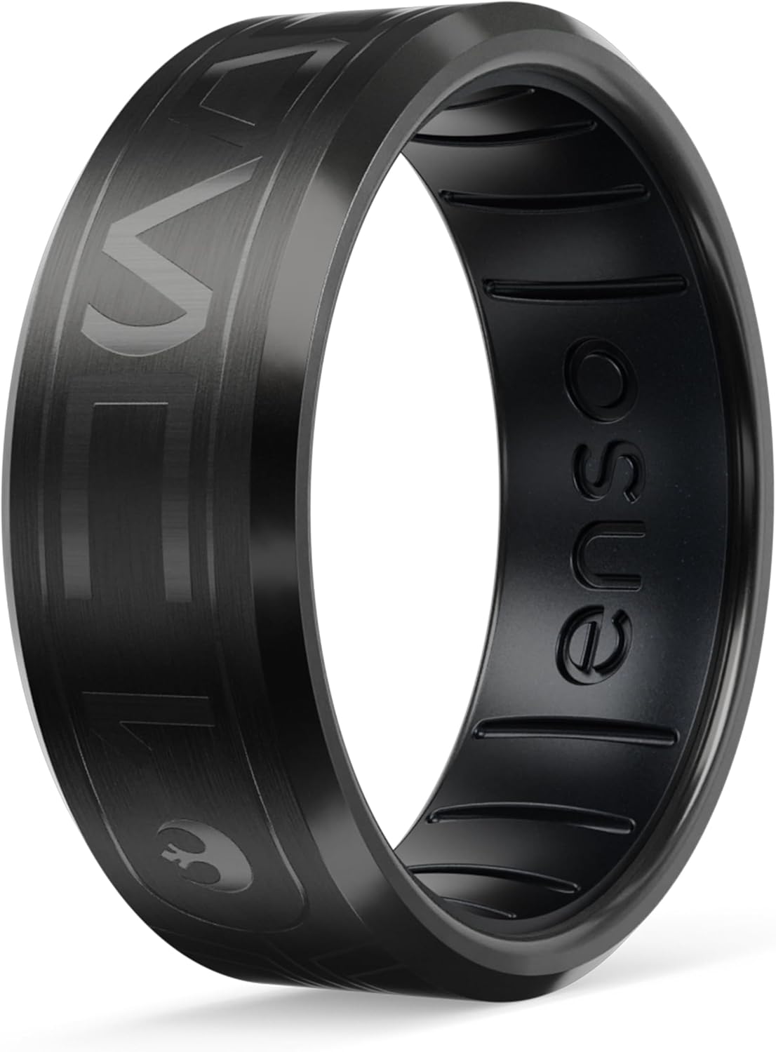 Enso Rings Hybrid Rings - Durable Brushed Outer Metal - Comfortable and Premium Inner Silicone