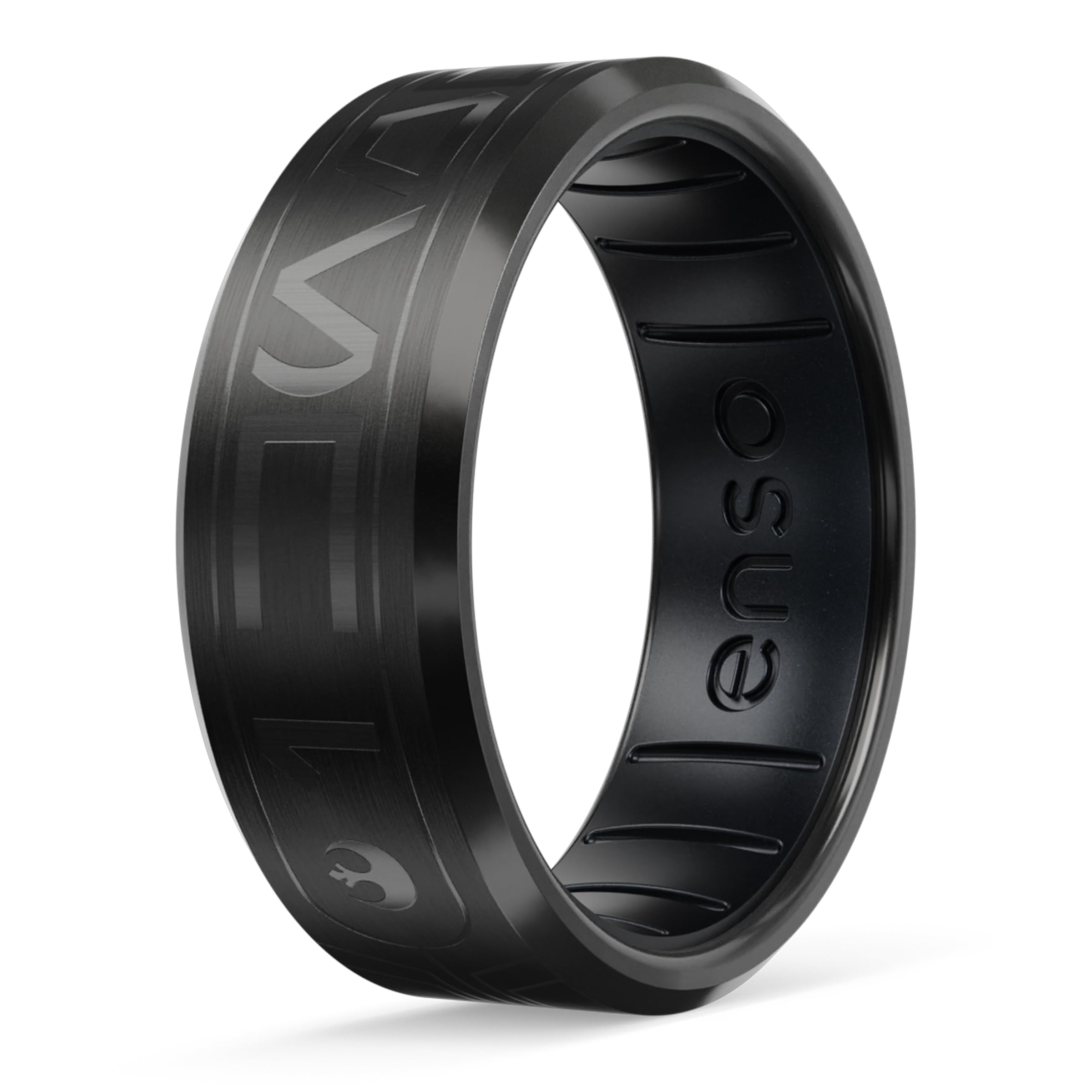 Enso Rings Hybrid Rings - Durable Brushed Outer Metal - Comfortable and Premium Inner Silicone