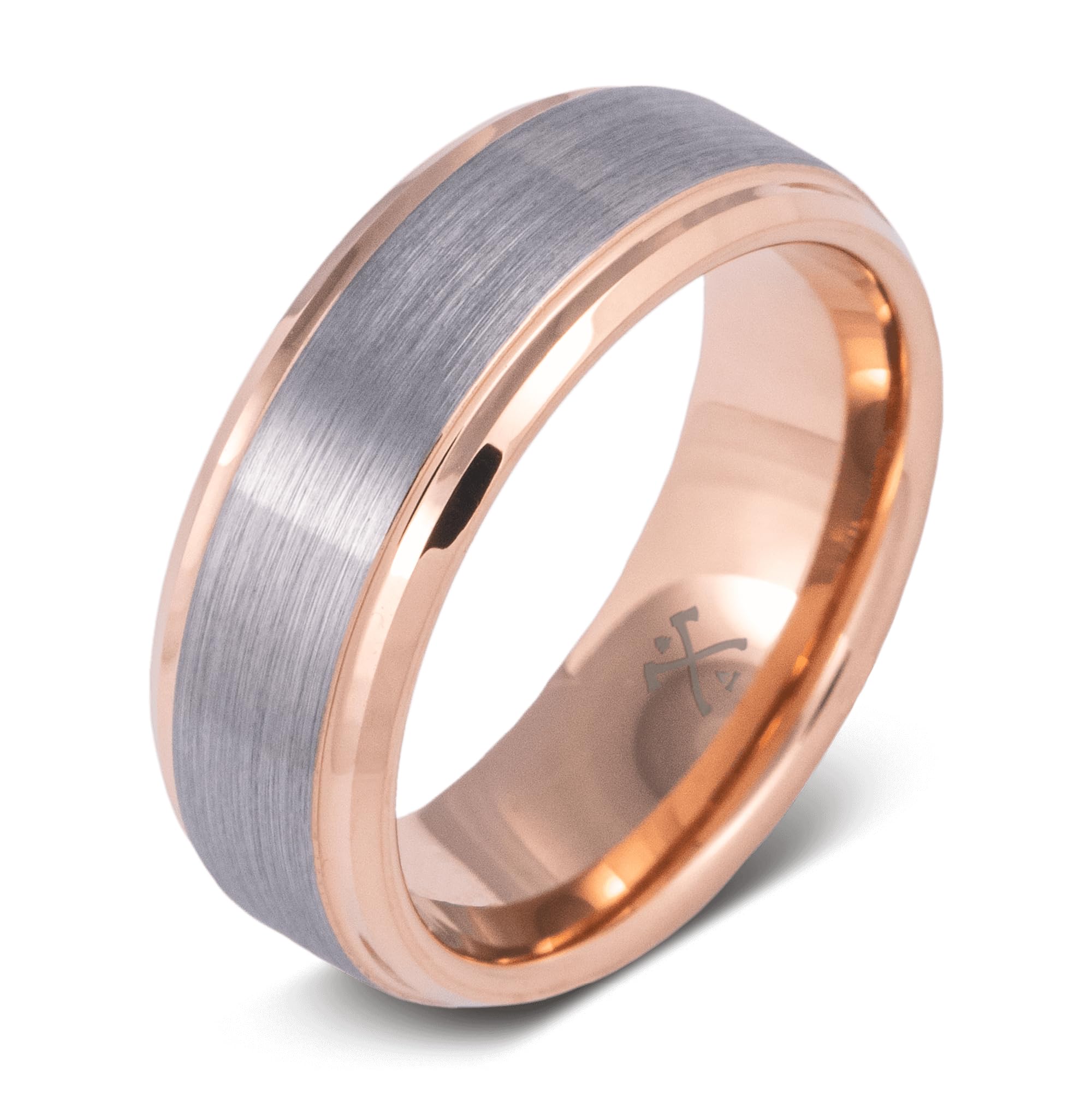 Manly Bands: Men's Rose Gold Wedding Bands and Rings - Made With 14K and 18K Rose Gold - Gift for Men - Free Silicone Ring Included