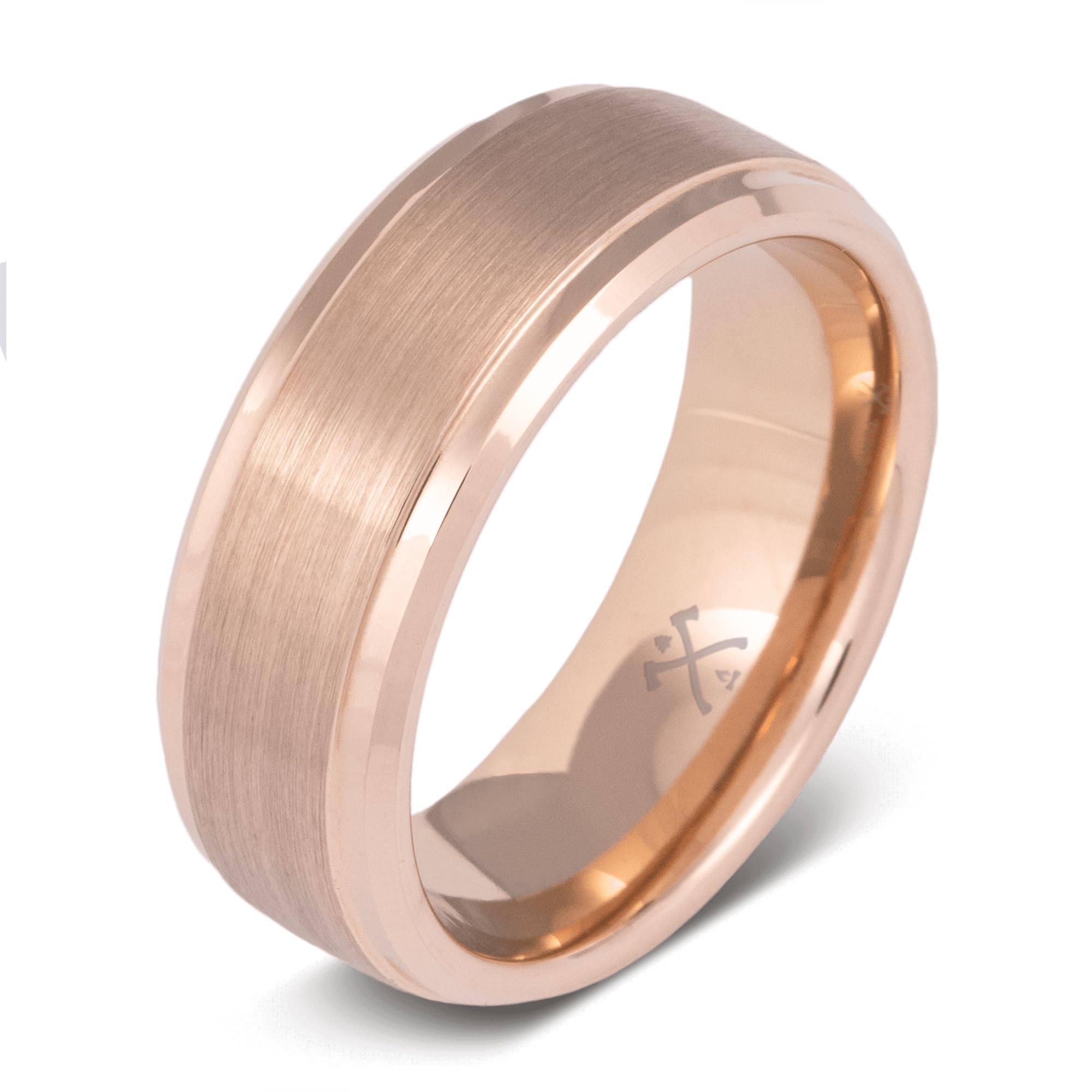 Manly Bands: Men's Rose Gold Wedding Bands and Rings - Made With 14K and 18K Rose Gold - Gift for Men - Free Silicone Ring Included