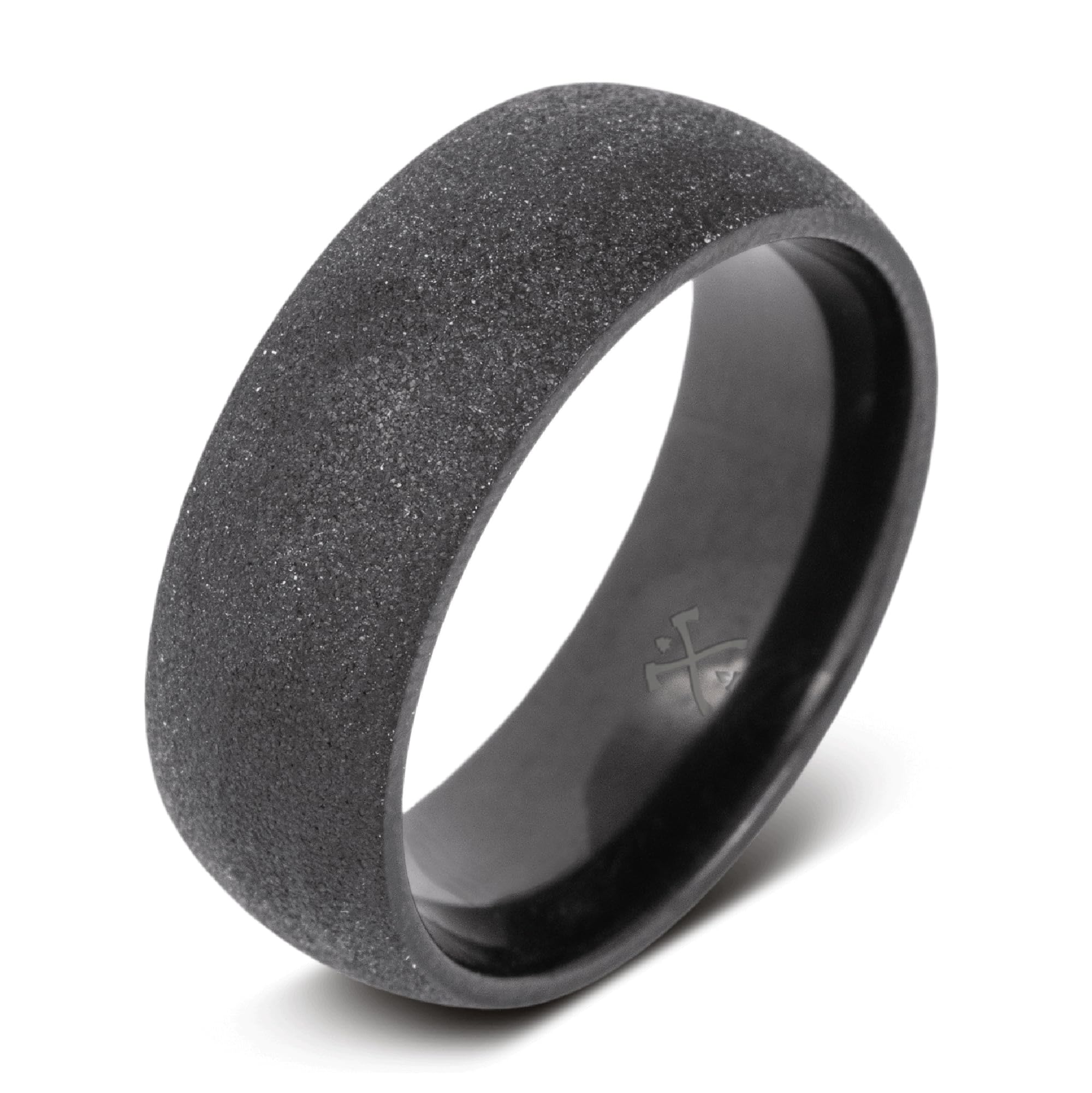 Manly Bands: Mens Black Plated Tungsten and Black Zirconium Wedding Bands and Rings - Comfort Fit and Stylish Black Rings for Men, Free Silicone Ring Included