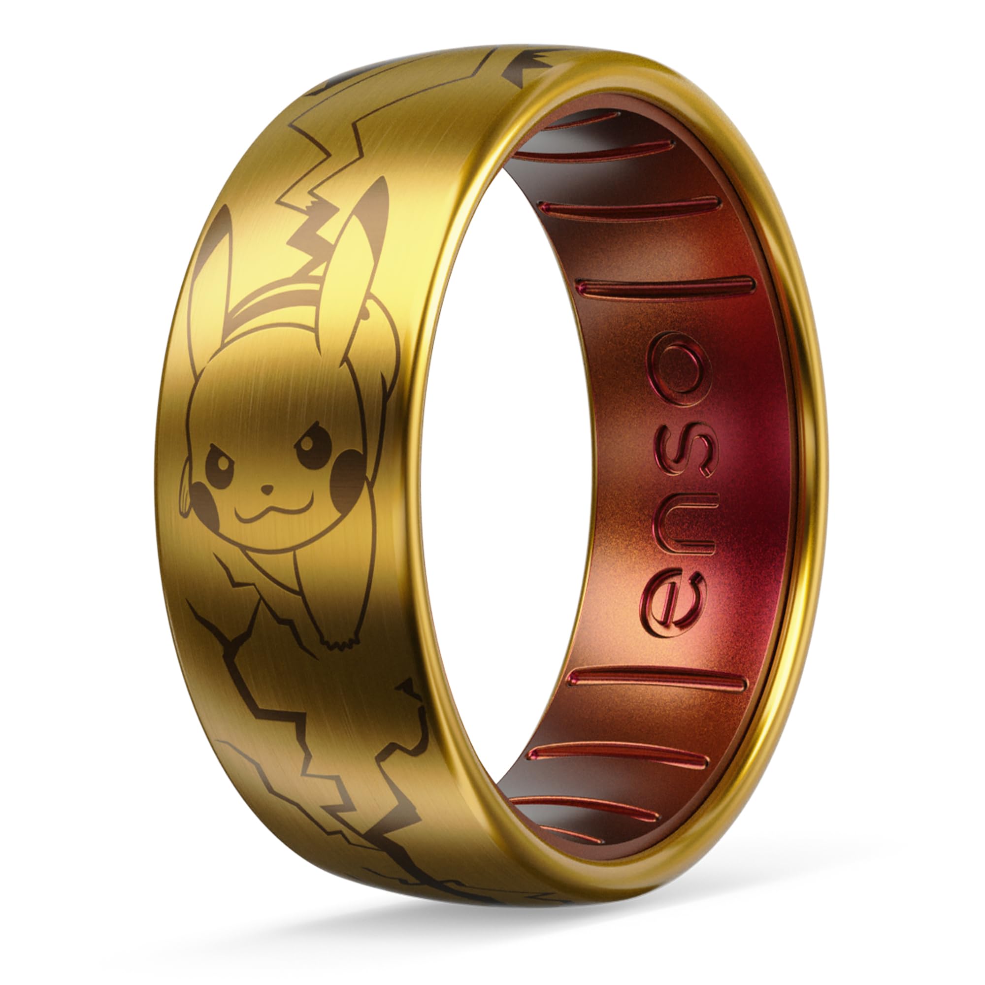 Enso Rings x Pokemon Hybrid Ring Collection for Hands - Durable Brushed Outer Metal - Comfortable and Premium Inner Silicone