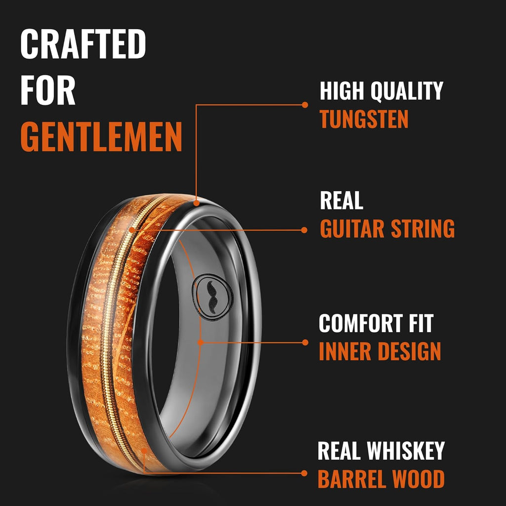 Tungsten Band | Whiskey & Guitar String