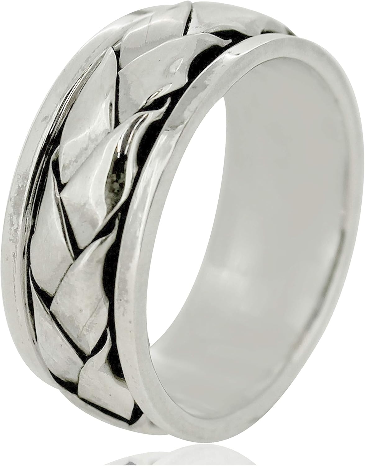 Sterling Silver Spinner Band | 9mm