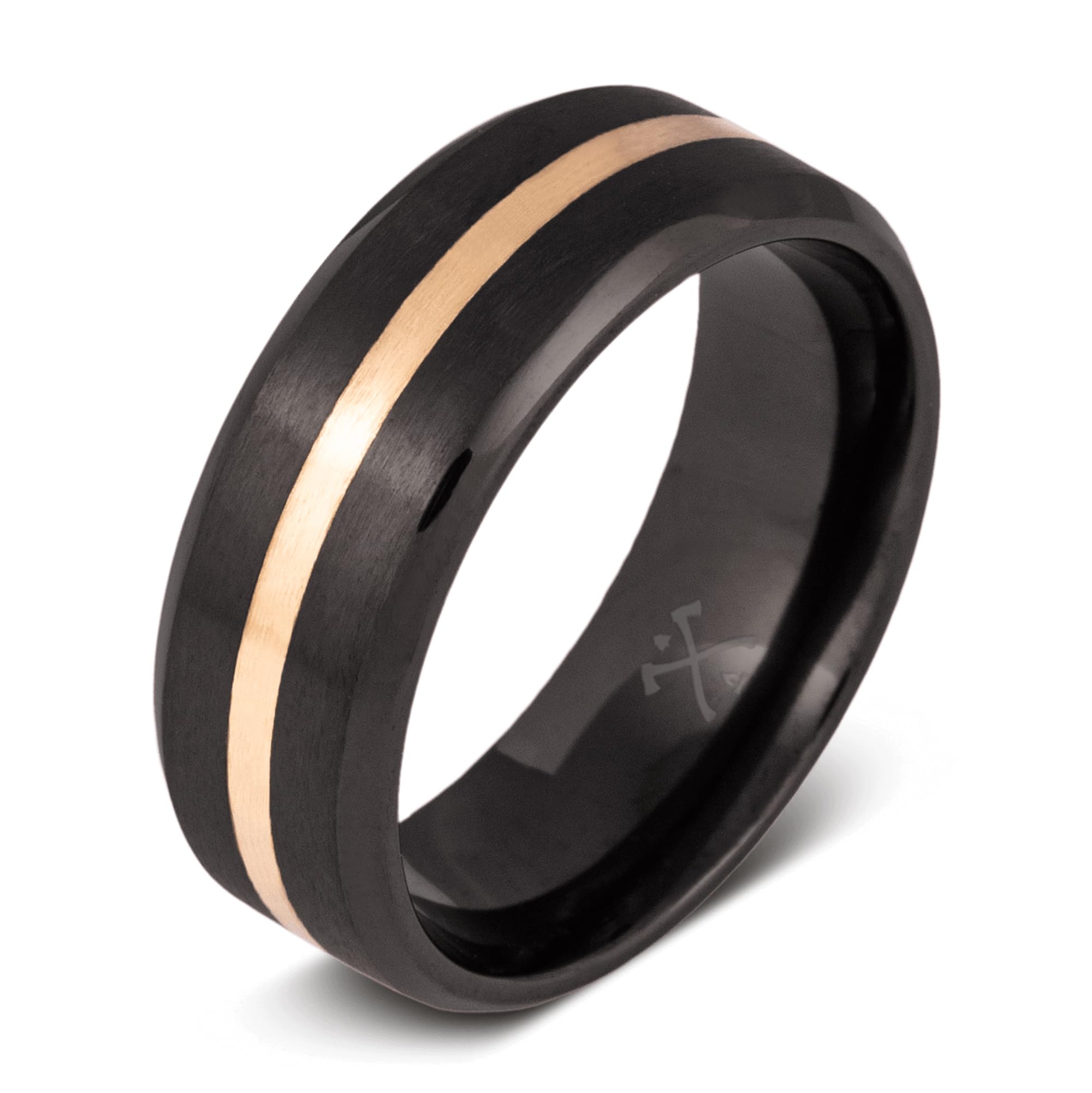 Manly Bands: Mens Black Plated Tungsten and Black Zirconium Wedding Bands and Rings - Comfort Fit and Stylish Black Rings for Men, Free Silicone Ring Included