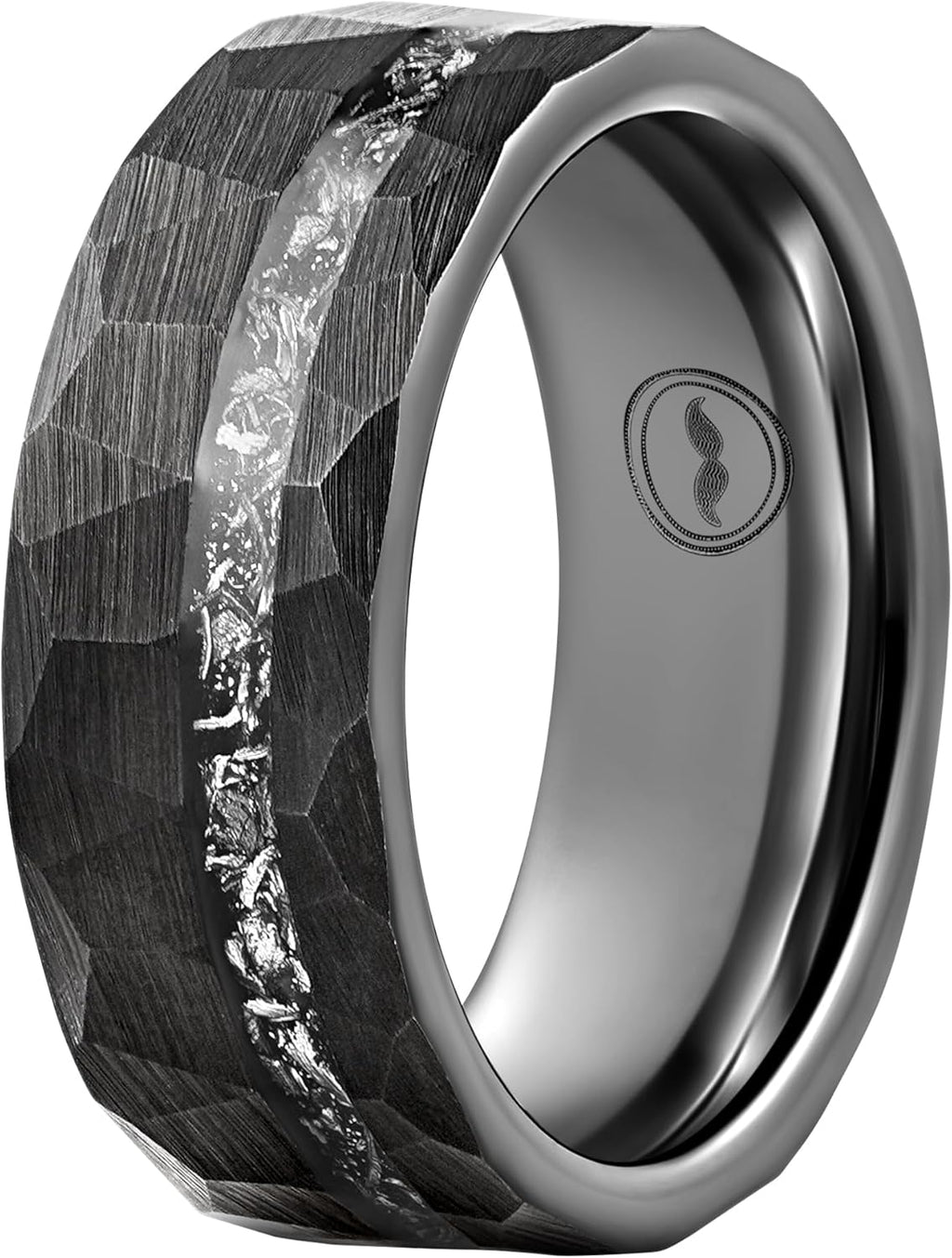 Black Meteorite Hammered Band | Luxury Set