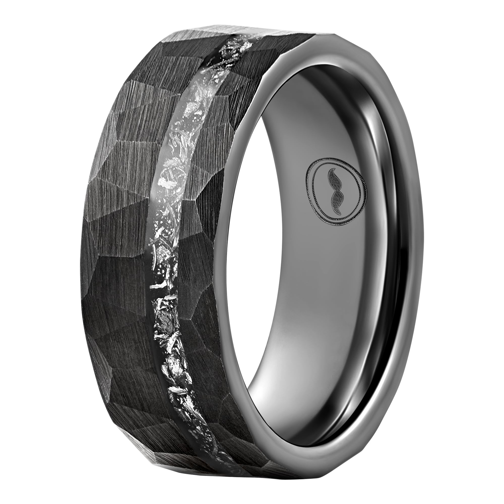 Black Meteorite Hammered Band | Luxury Set